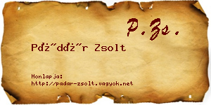 Pádár Zsolt névjegykártya